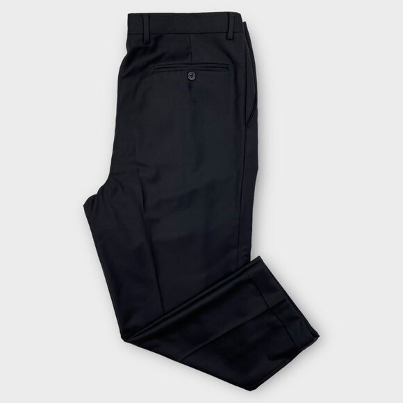 Santorelli Other - $255 Santorelli Dress Pants Mens 35x28 Como 2 Pleated Black Trousers Wool Italy